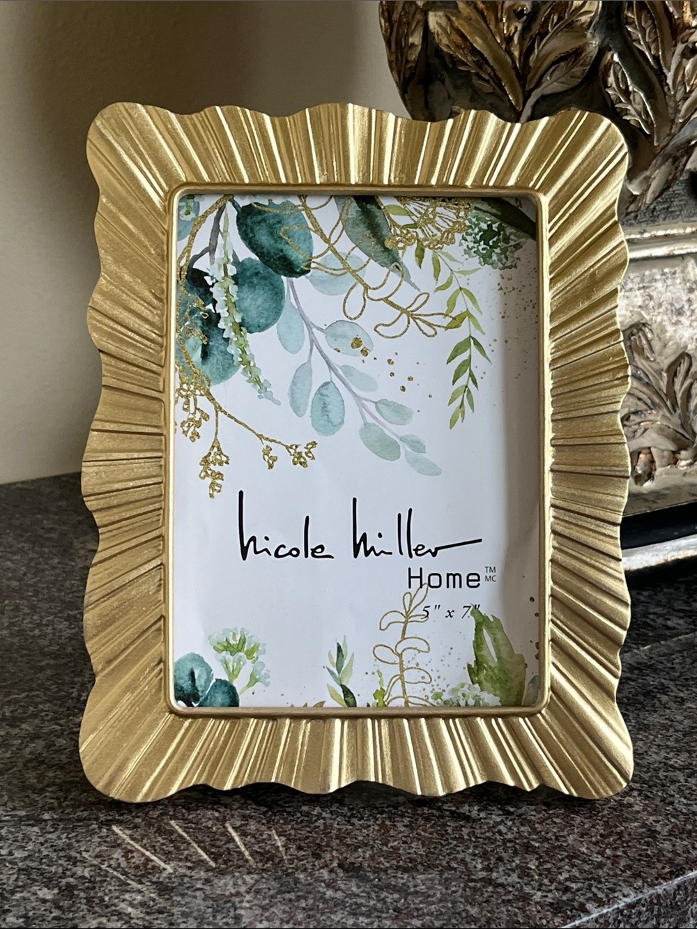 Nicole Miller Gold Photo Frame